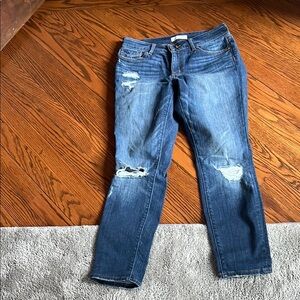 Classic Blue Distressed Women's Jeans